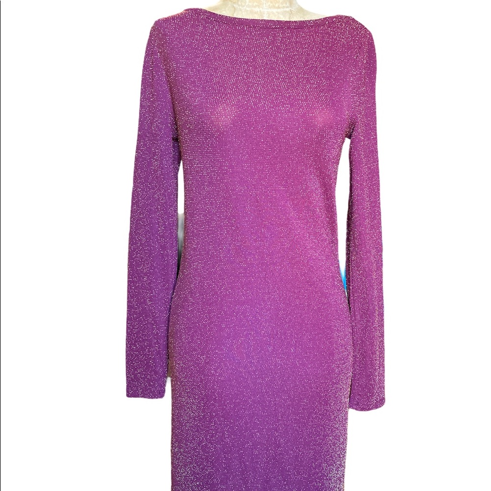 MICHAEL KORS DRESS Maroon With Shimmering Gold XS